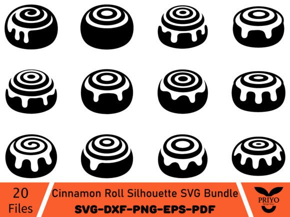 A Cinnamon Roll Silhouette for Elegant Graphics & Illustrations
