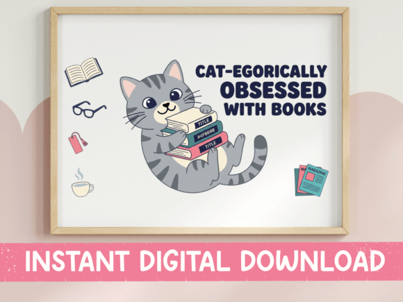 A Designer's Eye for the Book-Loving Cat Embroidery