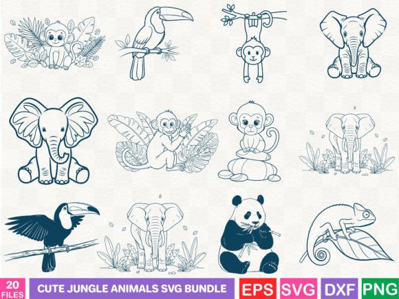 A Jungle-Inspired SVG Bundle for Creative Graphics