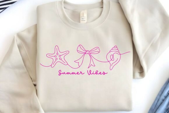 A Minimalist Seashell Bow for Graphics & T-Shirt Designs