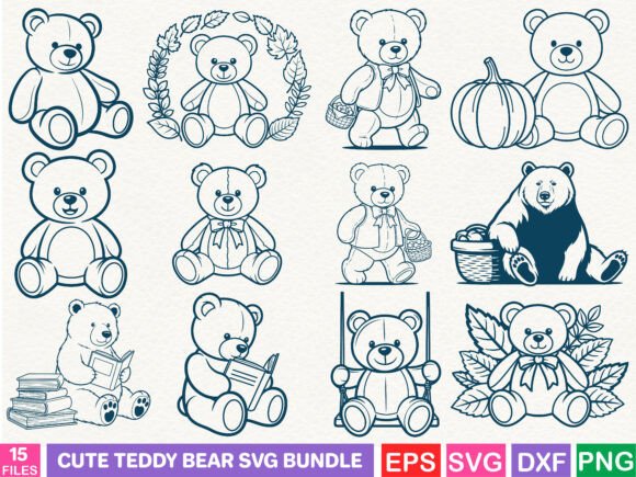 A Teddy Bear Graphics Bundle for Heartfelt Local Brands