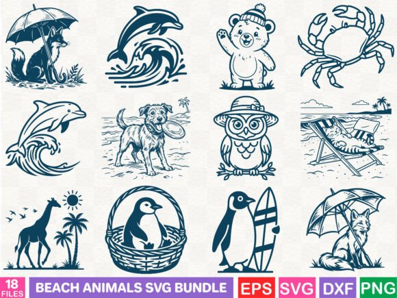 An Embroidery Designer's Look at the Beach Animals Bundle