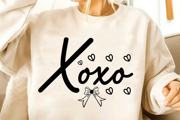 Crafting with Elegance: XOXO Hearts Graphics for T-Shirt Designs