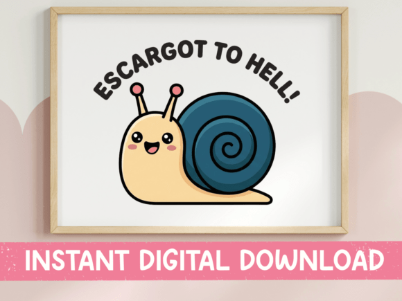 Escargot to Hell SVG: A Graphic Asset for T-Shirt Designs