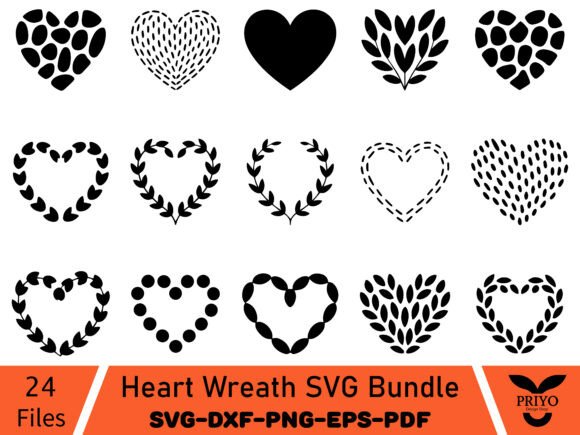 Heart Wreath SVG Bundle: A Graphic Asset for Timeless Branding