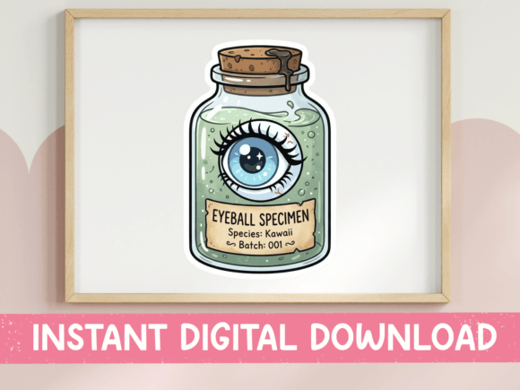 Kawaii Eyeball Specimen: A T-Shirt Graphics Asset Review