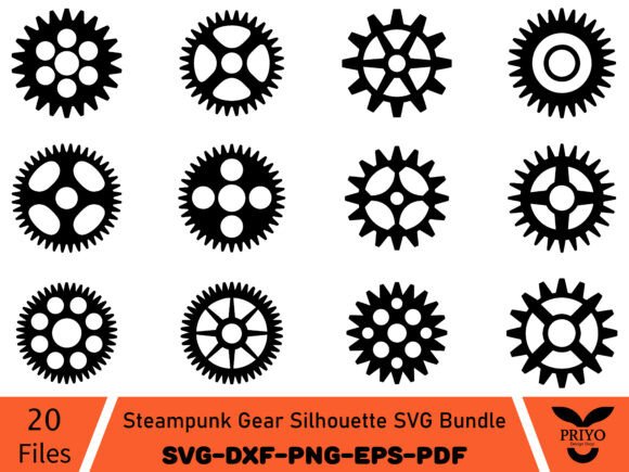 Steampunk Gear Graphics for Distinctive Branding