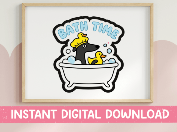 The Bath Time Greyhound: A Clever Graphic for T-Shirt Designs