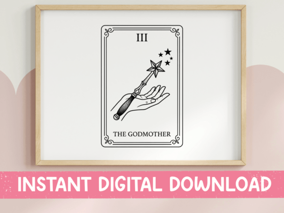 The Godmother Tarot Card: A Versatile Graphic for T-Shirt Designs